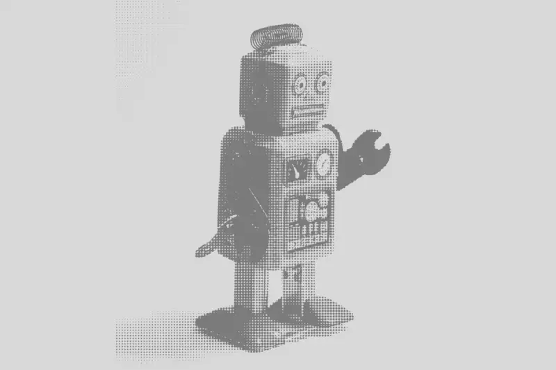 un robot jouet assez vintage