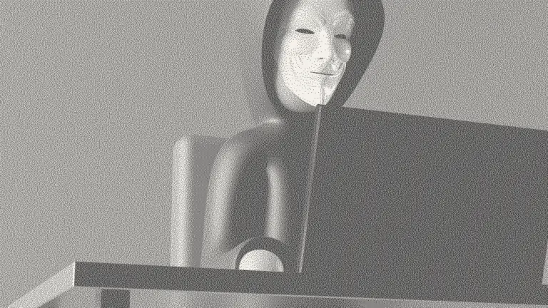 Hackeur devant son ordinateur